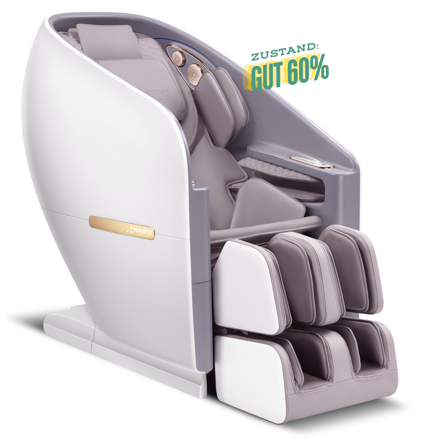NAIPO 4D High-End Massagesessel, Raumkapsel-Design, integriertes Tablet, S80, Gebraucht/Generalüberholt