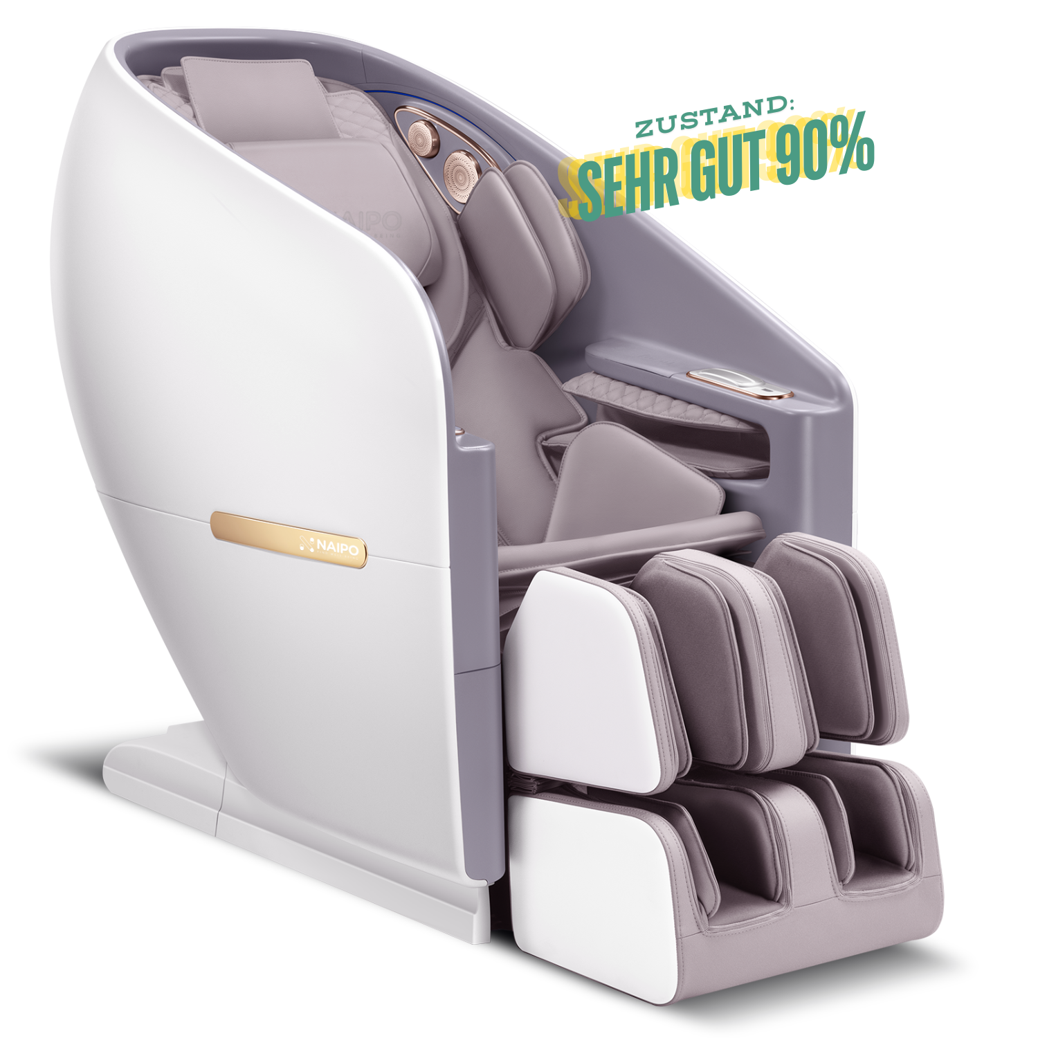 NAIPO 4D High-End Massagesessel, Raumkapsel-Design, integriertes Tablet, S80, Gebraucht/Generalüberholt