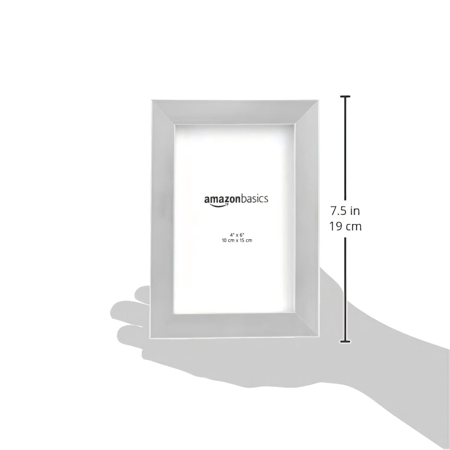 Friends Of NAIPO® Alsterwell Bilderrahmen 2er-Set – 10×15 cm Fotorahmen aus Nickel mit Aufsteller, für Tisch- & Wandmontage