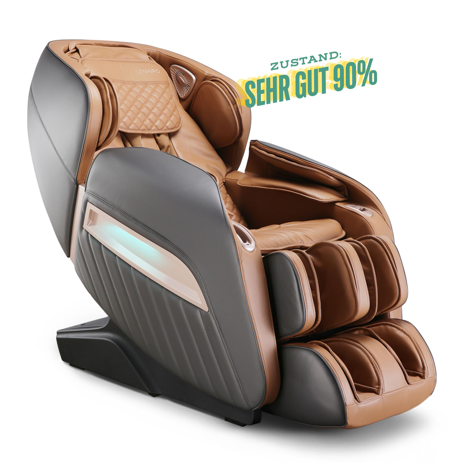 NAIPO® Premium Massagesessel mit Wärmefunktion, Zero Gravity, 3D Surround-Sound, Ganzkörpermassage, Gebraucht/Generalüberholt