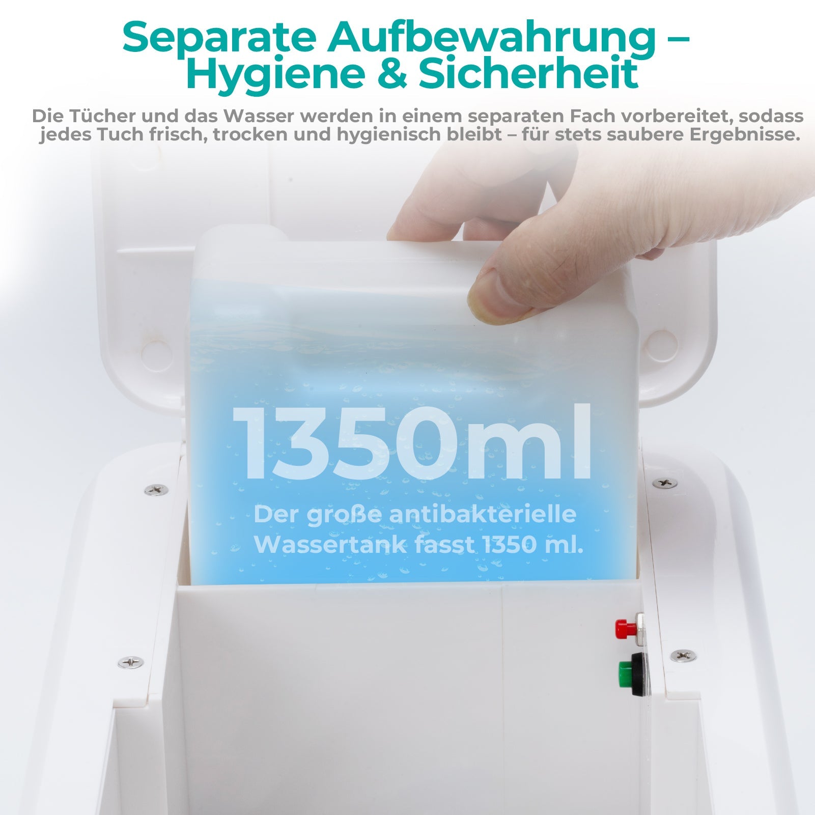 CalmConcept® Warmtuchspender mit Befeuchtung und Heizfunktion (bis zu 60 °C), LED-Display, schnelle 2s-Ausgabe, Hygienischer Einweg-Handtuchwärmer für Spa, Kosmetikstudio, Restaurant & Zuhause, Modell A