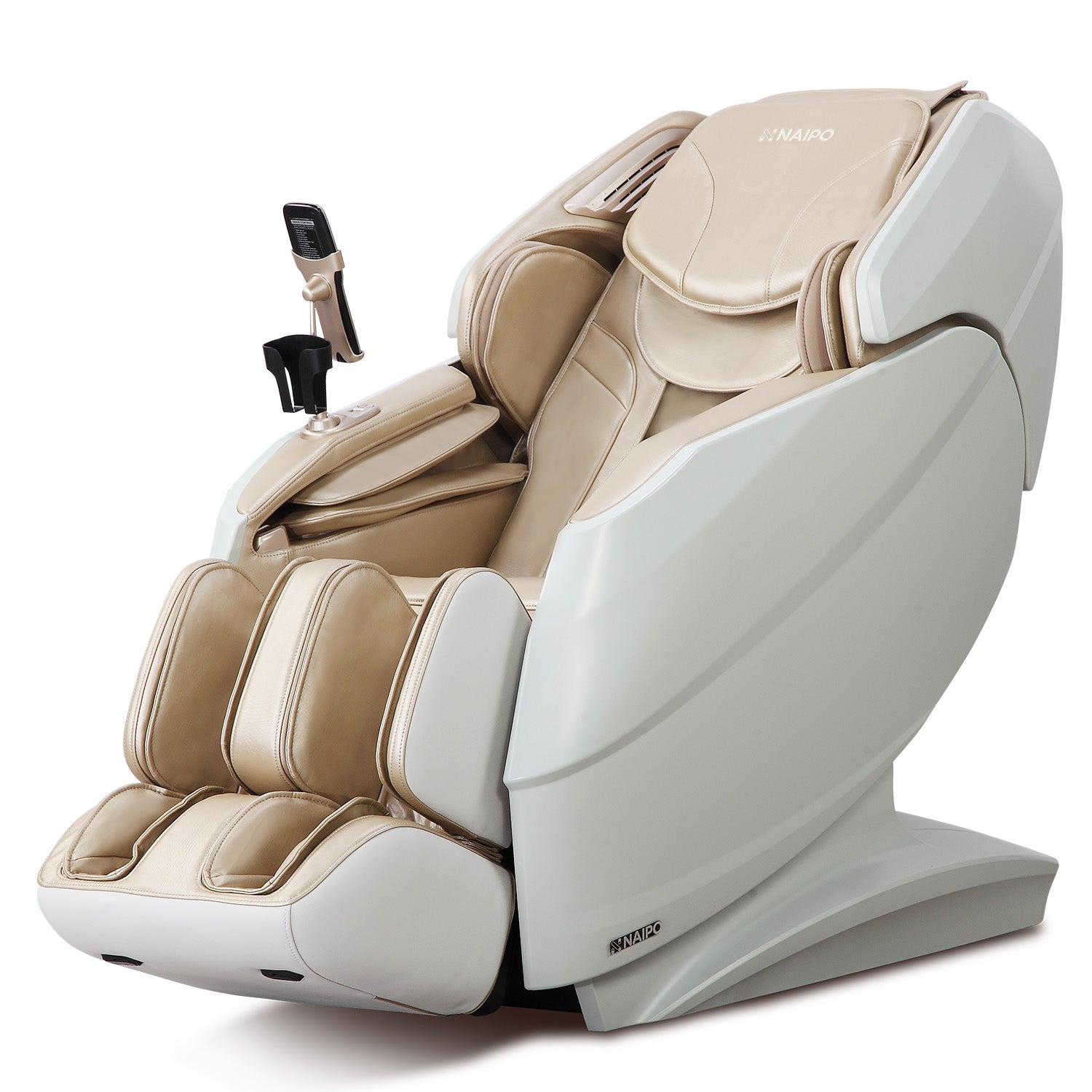 Naipo 3D Massagesessel R50 weiß, High-End Massagestuhl, Wärmefuktion