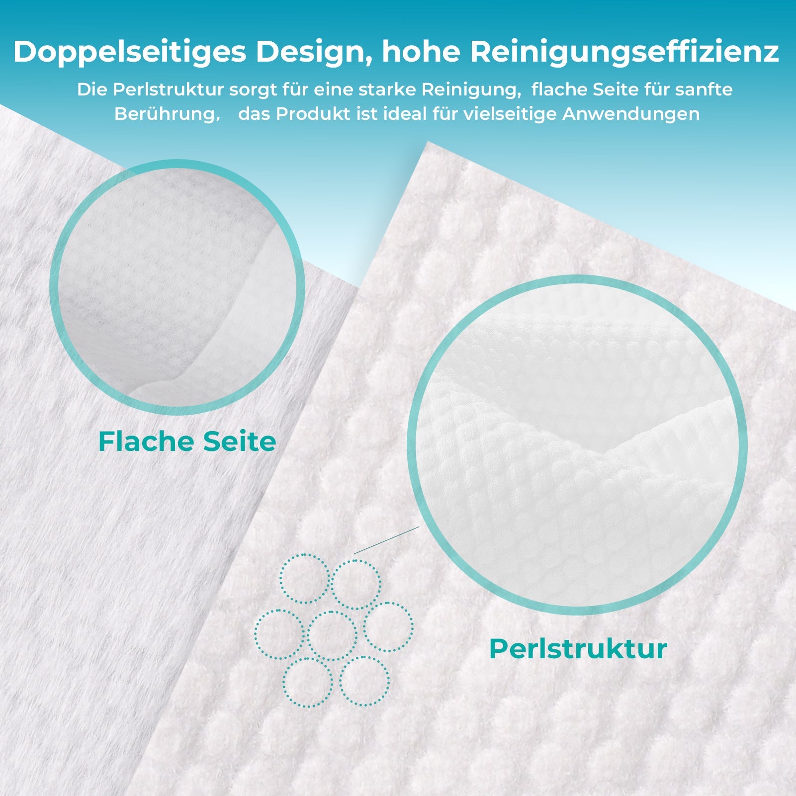 CalmConcept® Einweg-Handtuchrolle 23M, aus 100 % natürliche Pflanzenfasern, 3D-Perlentextur, weich, fusselfrei, biologisch abbaubar, für Trocken- & Nassanwendung, für Warmtuchspender Modell A