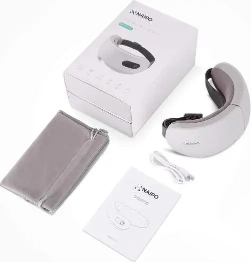 Naipo Massagebrille mit Wärme, Massagesessel Erweiterung, Wiederaufladbar, Kompression Vibration