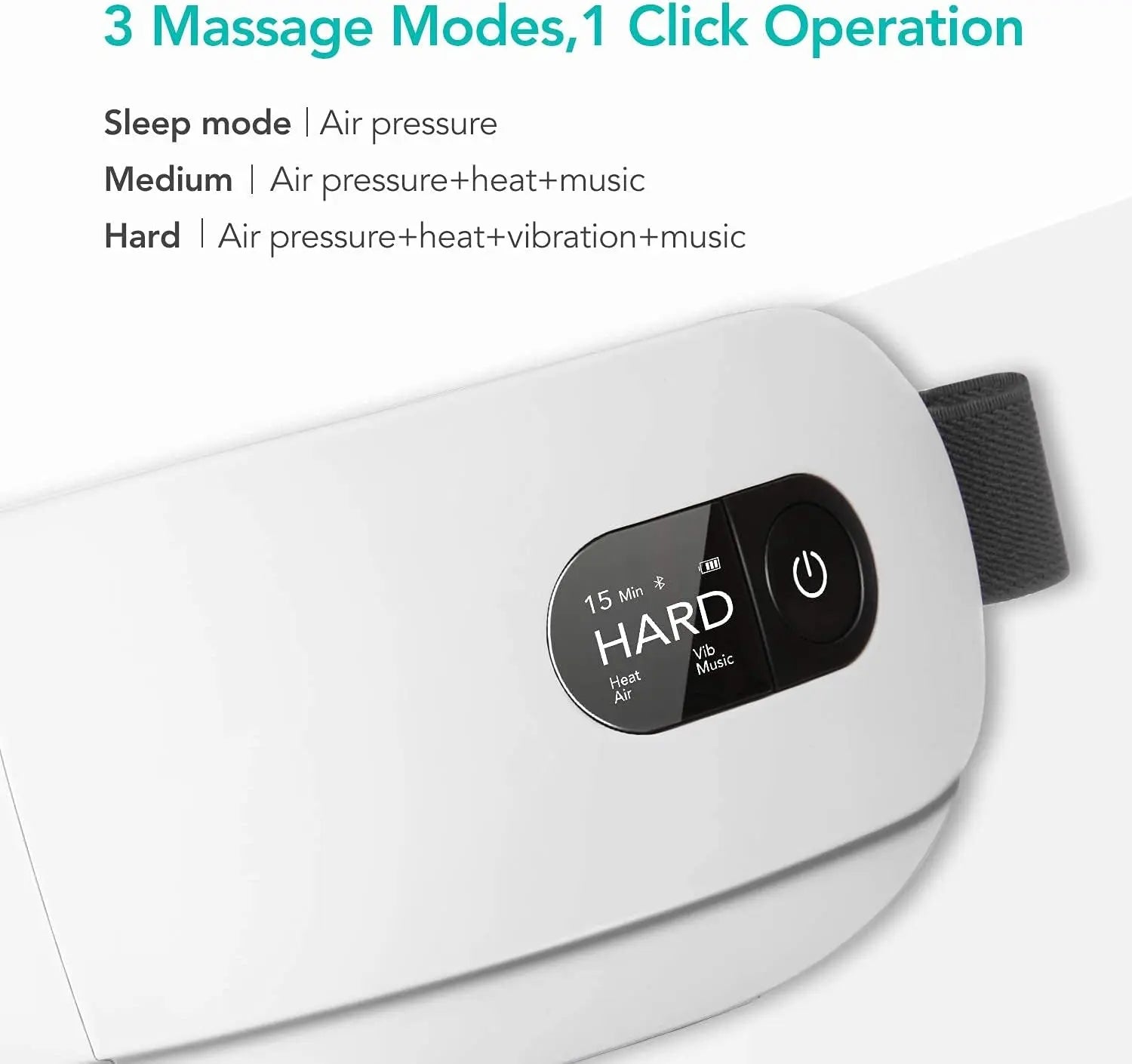 Naipo Massagebrille mit Wärme, Massagesessel Erweiterung, Wiederaufladbar, Kompression Vibration