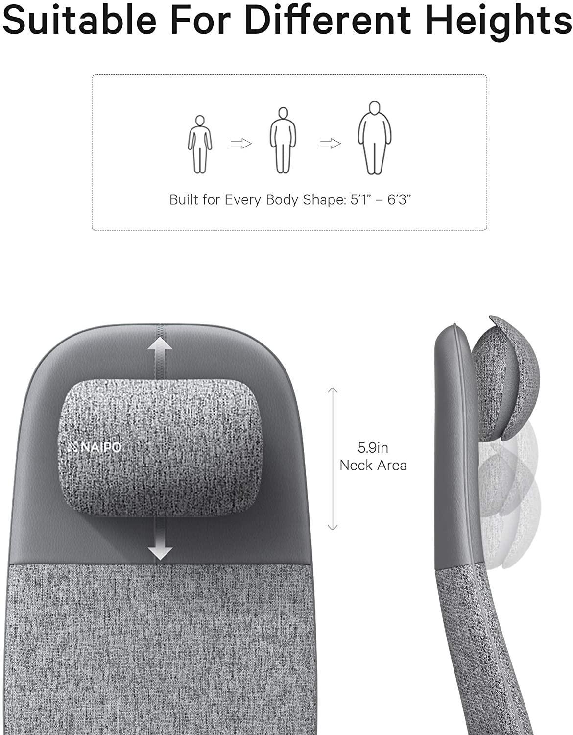 NAIPO Massagematte oCuzen™️ - 2021 Modell, für Nacken, Rücken, Taille Massageauflage - NAIPO.de