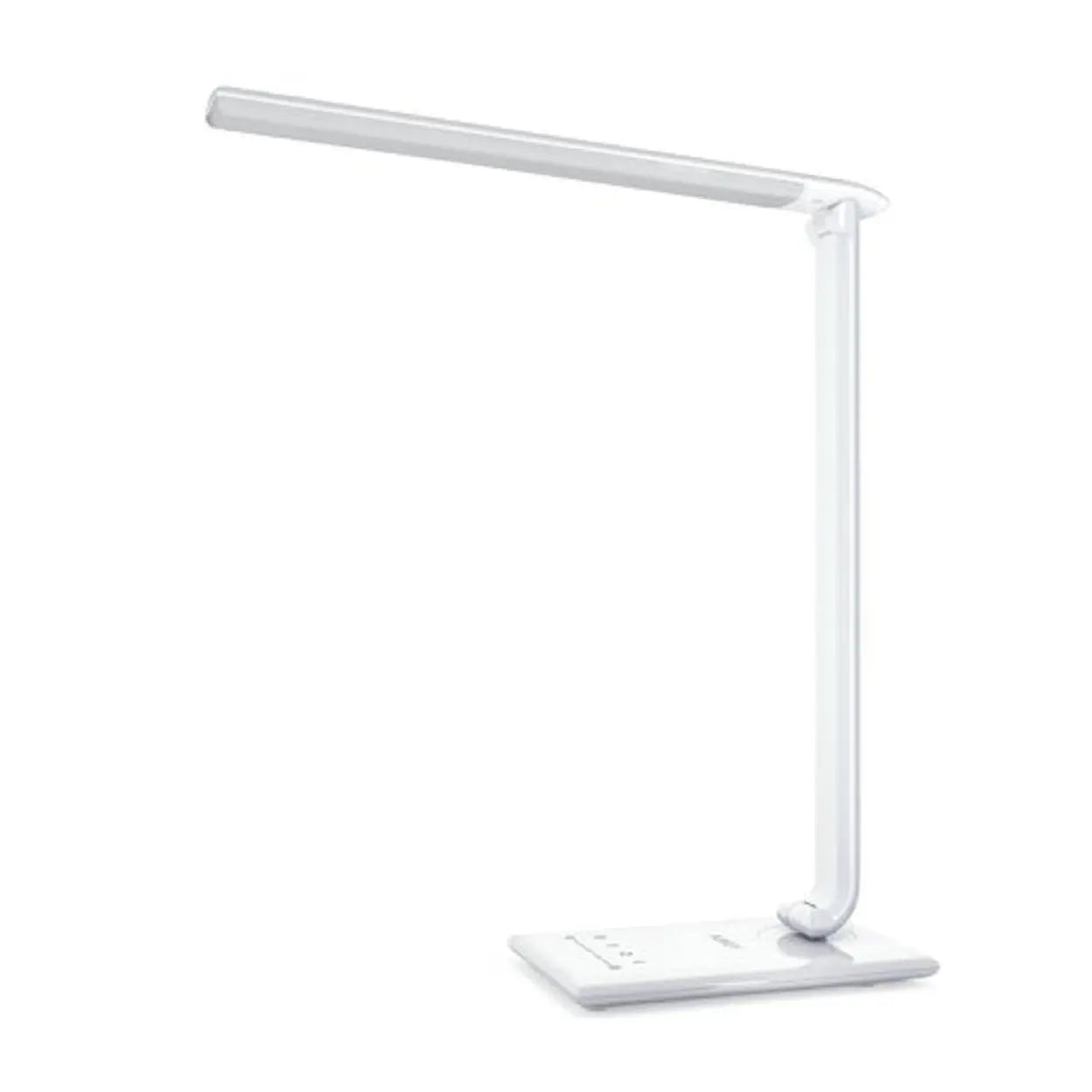 Aukey LT-T10-Whi LED Nachttischlampe, Berührungssteuerung Tischlampe mit 5 Farbtemperaturen, 5 Helligkeitsstufen, Nachtlichtmodus, 1-Stunden-Timer und USB-Ladeanschluss