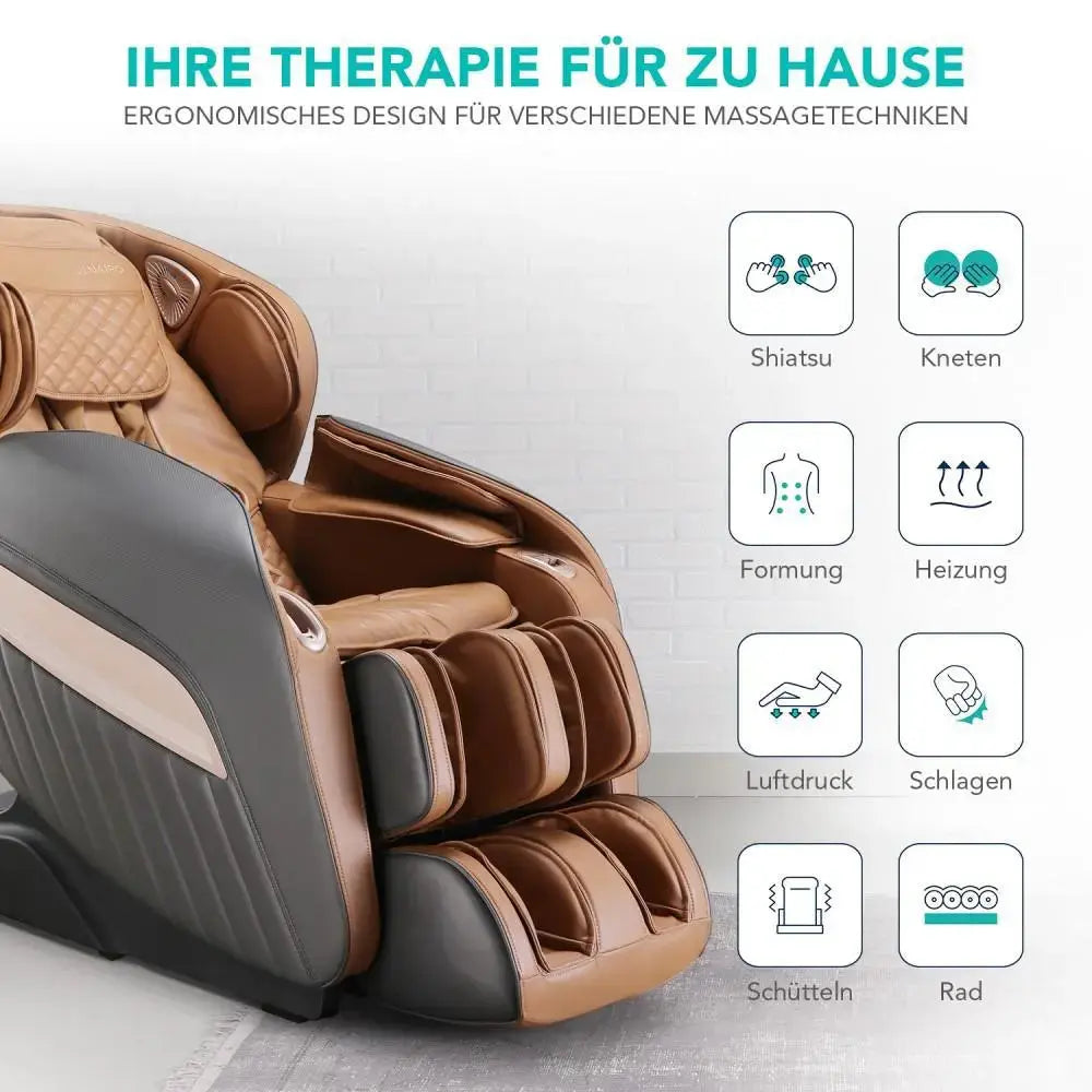 NAIPO Premium Massagesessel mit Wärmefunktion, Zero Gravity, 3D Surround-Sound, Ganzkörpermassage, Gebraucht