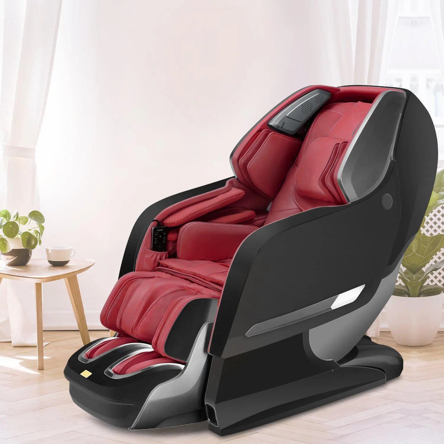 NAIPO Shiatsu 3D Massagesessel, Ganzkörper, Rot, MGC-8600