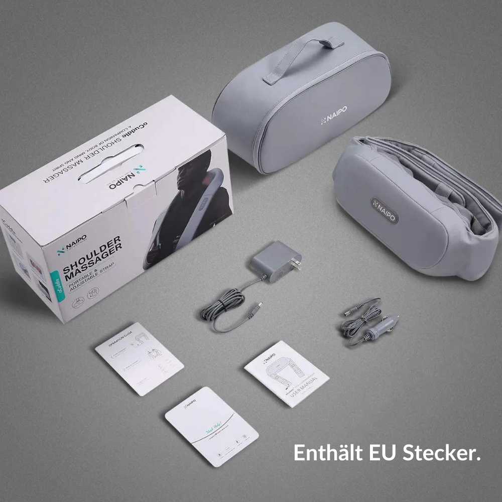 NAIPO oCuddle Massagegerät Shiatsu, Infrarot, inkl. Tragetasche, Nackenmassagegerät - Neustes Modell
