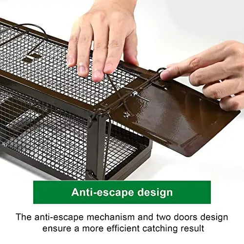 RatzFatz® Lebendfalle 2.0 Ratte, Groß Premium Wiederverwendbar, Rattenfalle Mausefalle Lebend, 2 Türen, Ersetzt Schlagfallen, Siebenschläfer XXL, Tragegriff, Tierfalle, Modell Quickcatch 2.0
