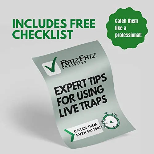 RatzFatz® Premium Mausefalle Lebendfalle Wiederverwendbar Für Außen und Innen, Innovativer Mechanismus, MBG-01