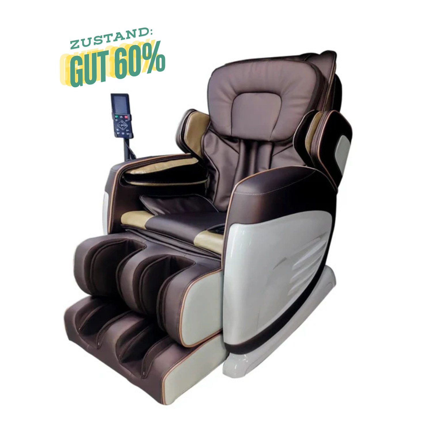 Aspria by NAIPO Massagesessel mit Liegefunktion "Classic-Comfort" Shiatsu mit Wärmefunktion, Zero-Gravity, Ganzkörpermassage, Gebraucht/Generalüberholt