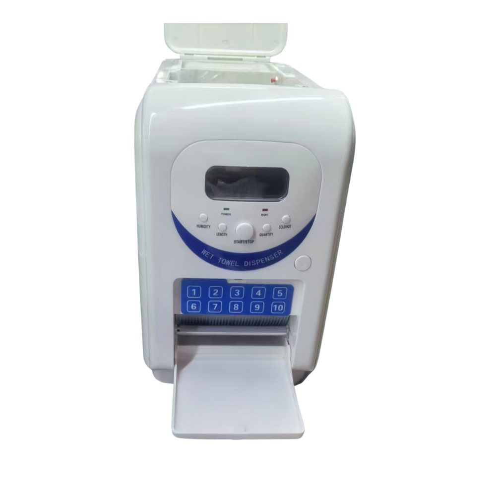 CalmConcept® Warmtuchspender mit Befeuchtung und Heizfunktion (bis zu 60 °C), LED-Display, schnelle 2s-Ausgabe, Hygienischer Einweg-Handtuchwärmer für Spa, Kosmetikstudio, Restaurant & Zuhause, Modell A