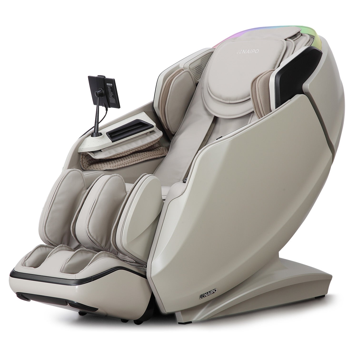 Naipo 3D Massagesessel R50 weiß, High-End Massagestuhl, Wärmefuktion