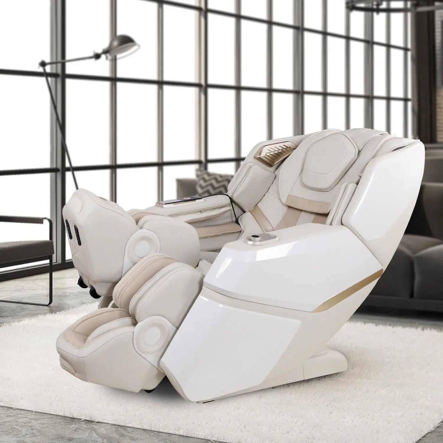 NAIPO® Space Walk 3D Massagesessel mit Wärmefunktion, Zero Gravity Liegefunktion, Shiatsu, 3D Surround-Sound, Ganzkörpermassage, Körperscan