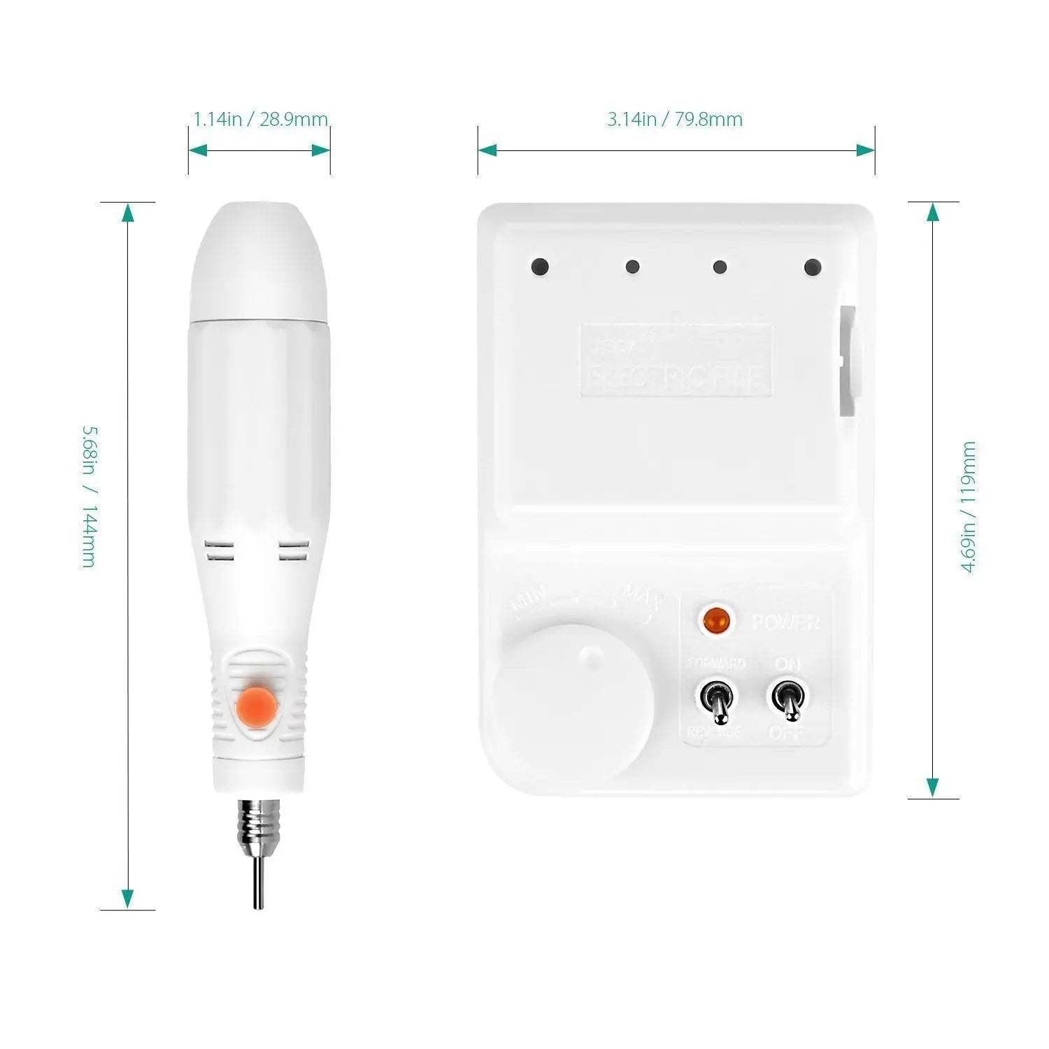 JCMaster 6MCE1, Nagelfräser 6MW + 4x Diamant Aufsätze + 1x Profi Keramik Bit  - neuste Generation