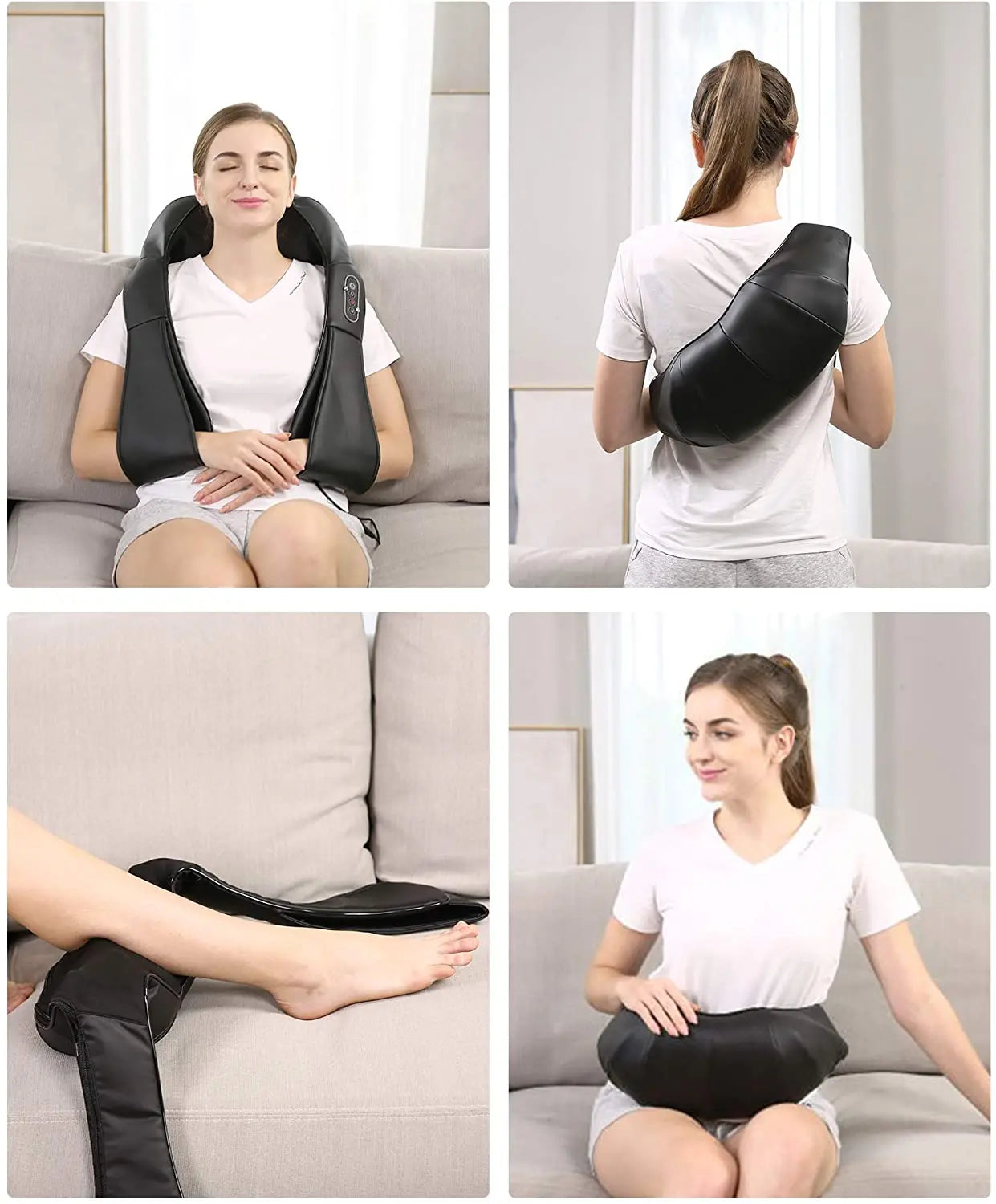 NAIPO Massagegerät Shiatsu für Nacken Rücken Schulter, Infrarotwärme, kabelgebunden - Gebraucht