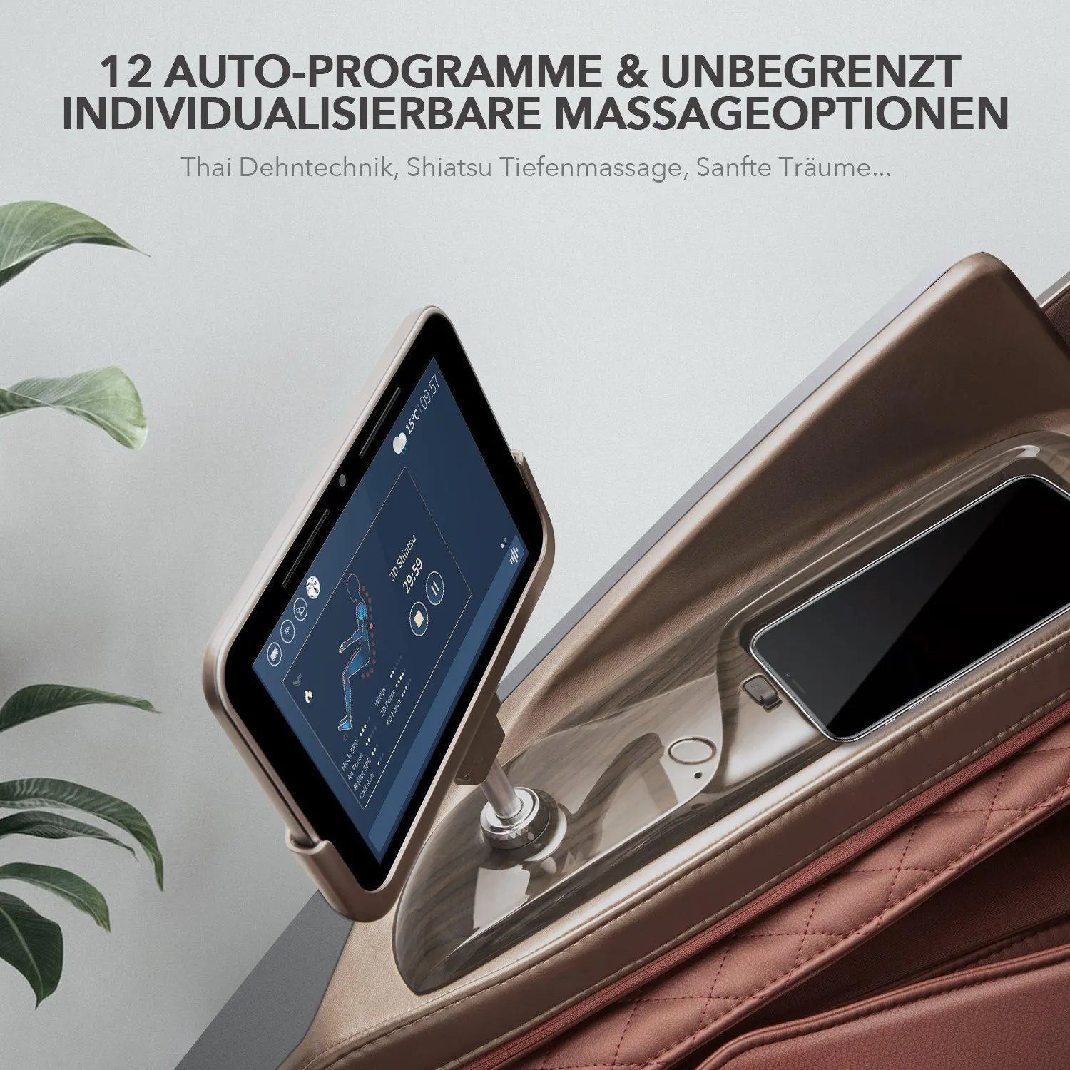 Naipo 3D High-End Massagesessel, Raumkapsel-Design, Integriertes Tablet, Zero Gravity